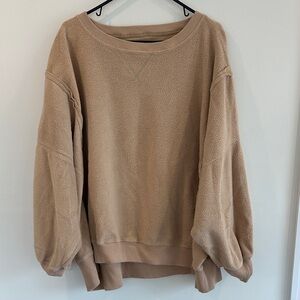 American Eagle Oversized Tan Women's Sweatshirt